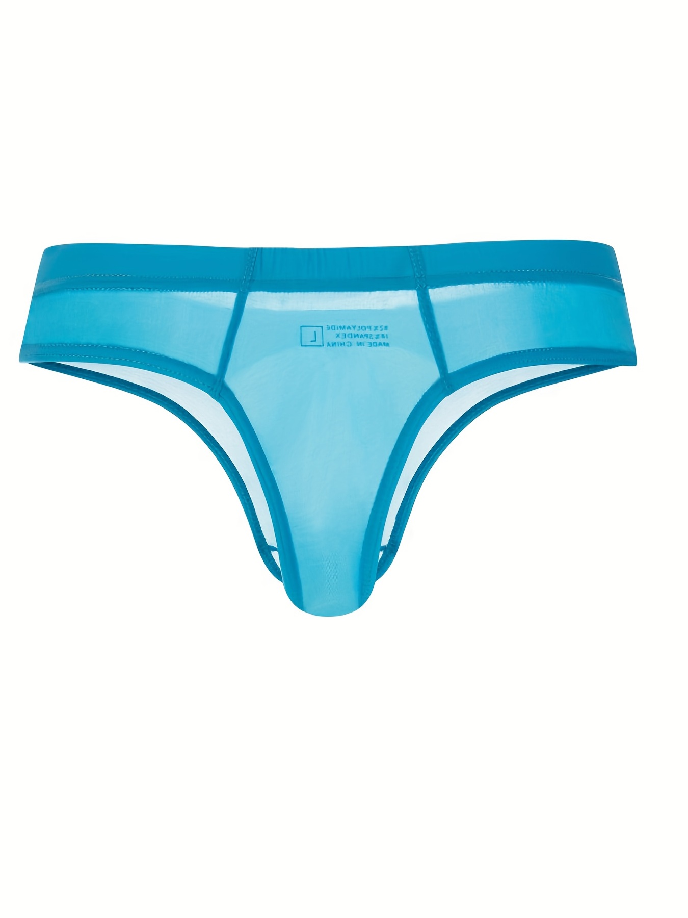 Mens Sexy See-Through Thongs Underwear Low Rise Bikini T-Back G