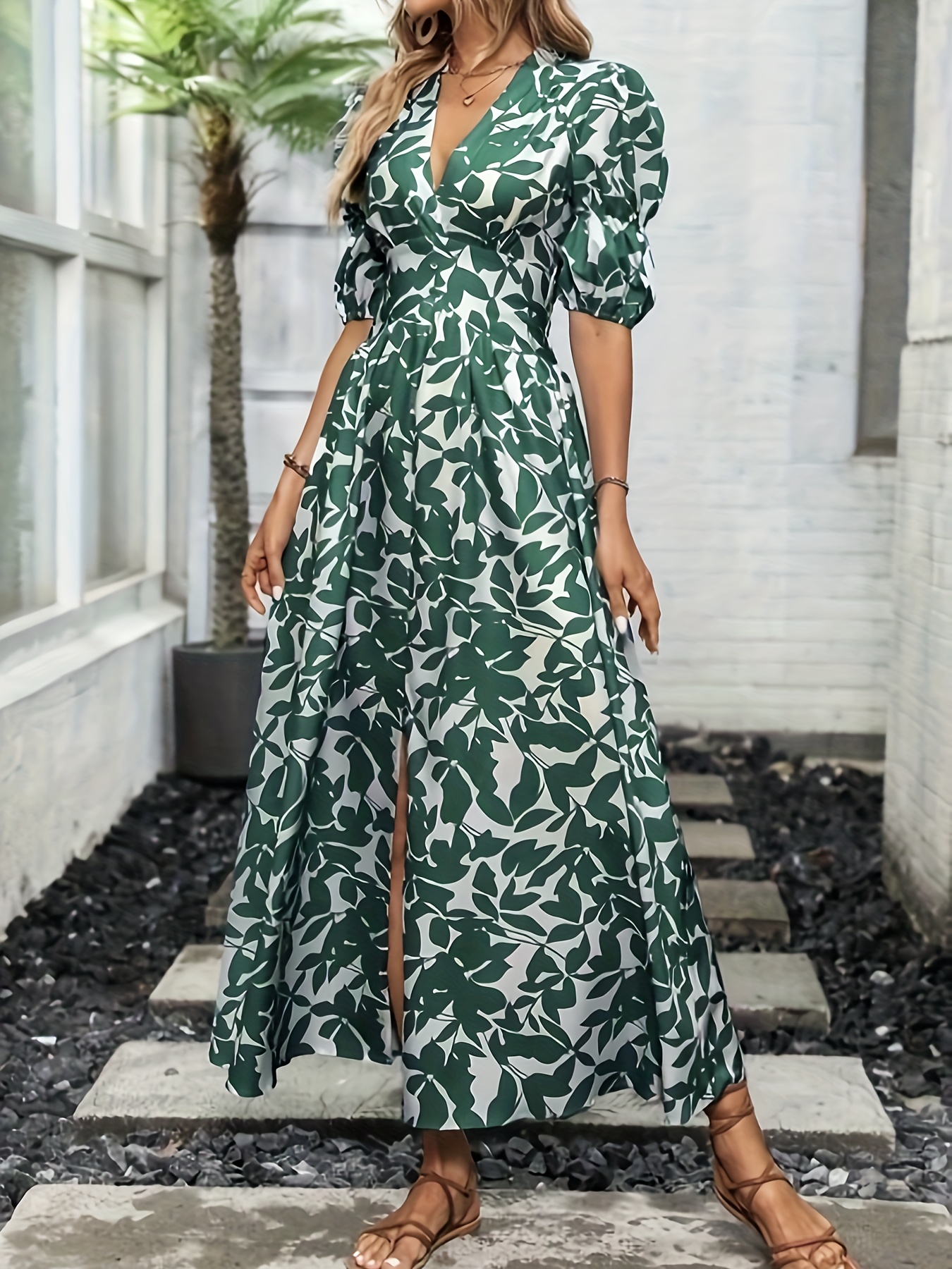 Short Sleeve Summer Floral Maxi Dress | Miss Floral | SilkFred US