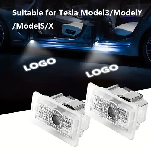 For Model 3 Y S X Door Puddle Lights Projection Crisp Bright