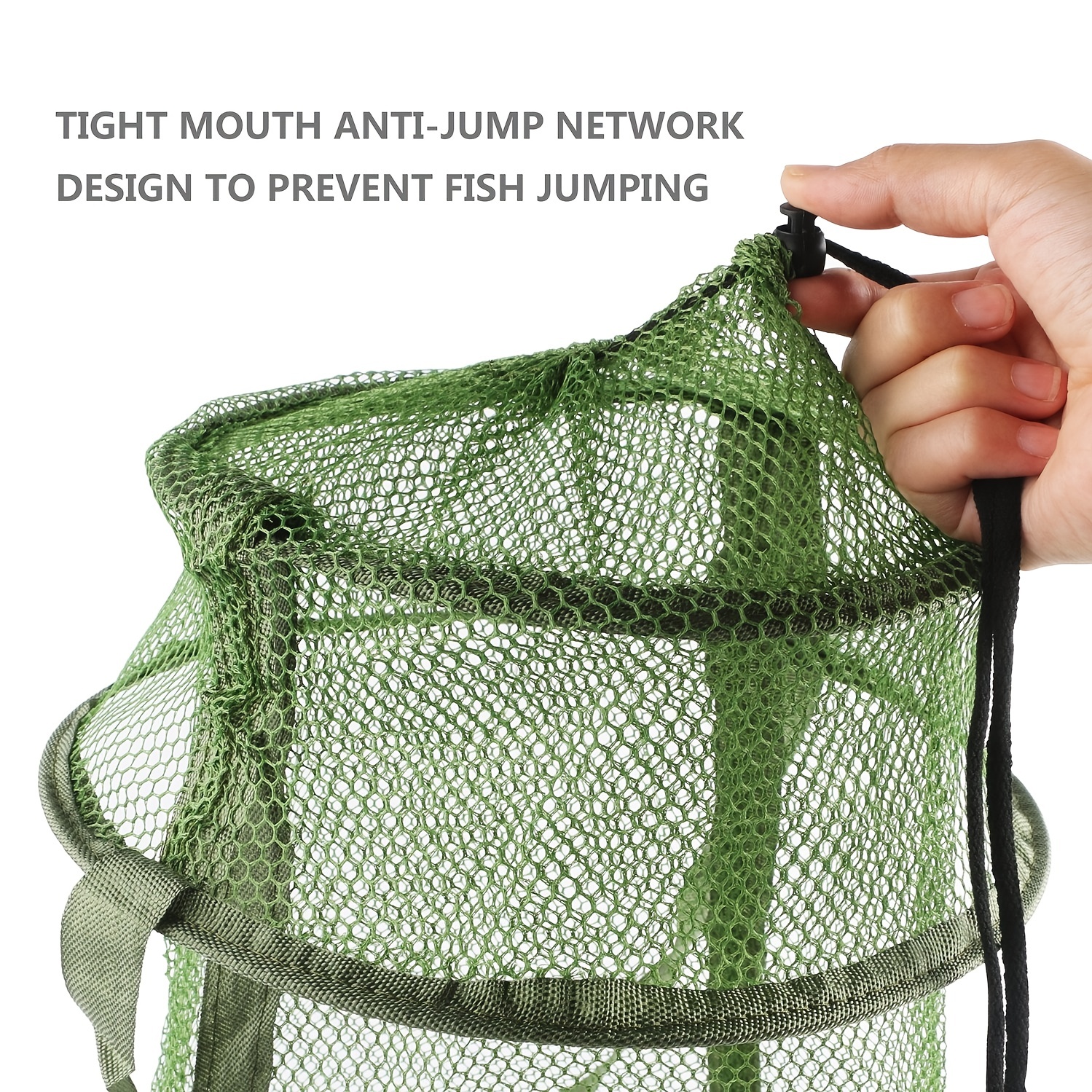 * Lightweight Mesh Fishing Net Foldable Fish Trap Cage For Kids Fishingman  Collapsible Fishing Basket For Keeping Lures Crayfish Crab Fishes Sm