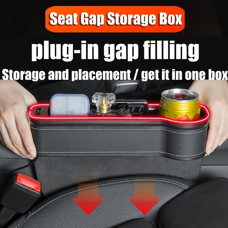Left Side Car Seat Gap Filler Storage Box Phone Holder Organizer Bag  Accessories