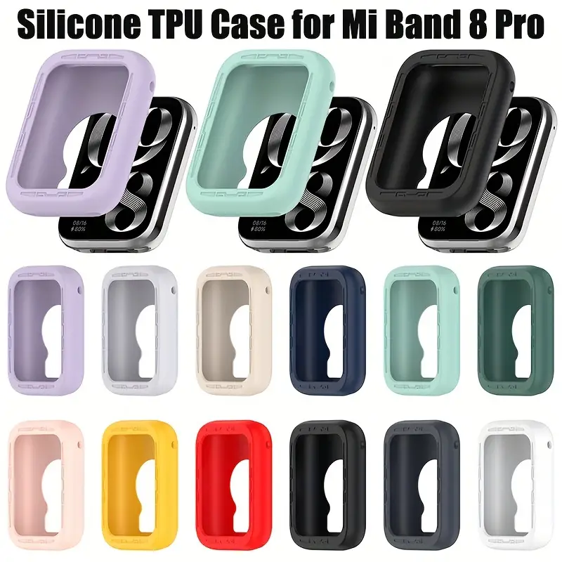 Silicone Candy Color Case For Xiaomi Mi Band 8 Pro Soft Tpu - Temu