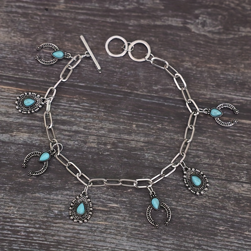 Bohemian Boho Tassel Multilayer Bracelet Hand Jewelry Handmade Turquoise  Stone With Tree Of Life Pendant Gifts For Women