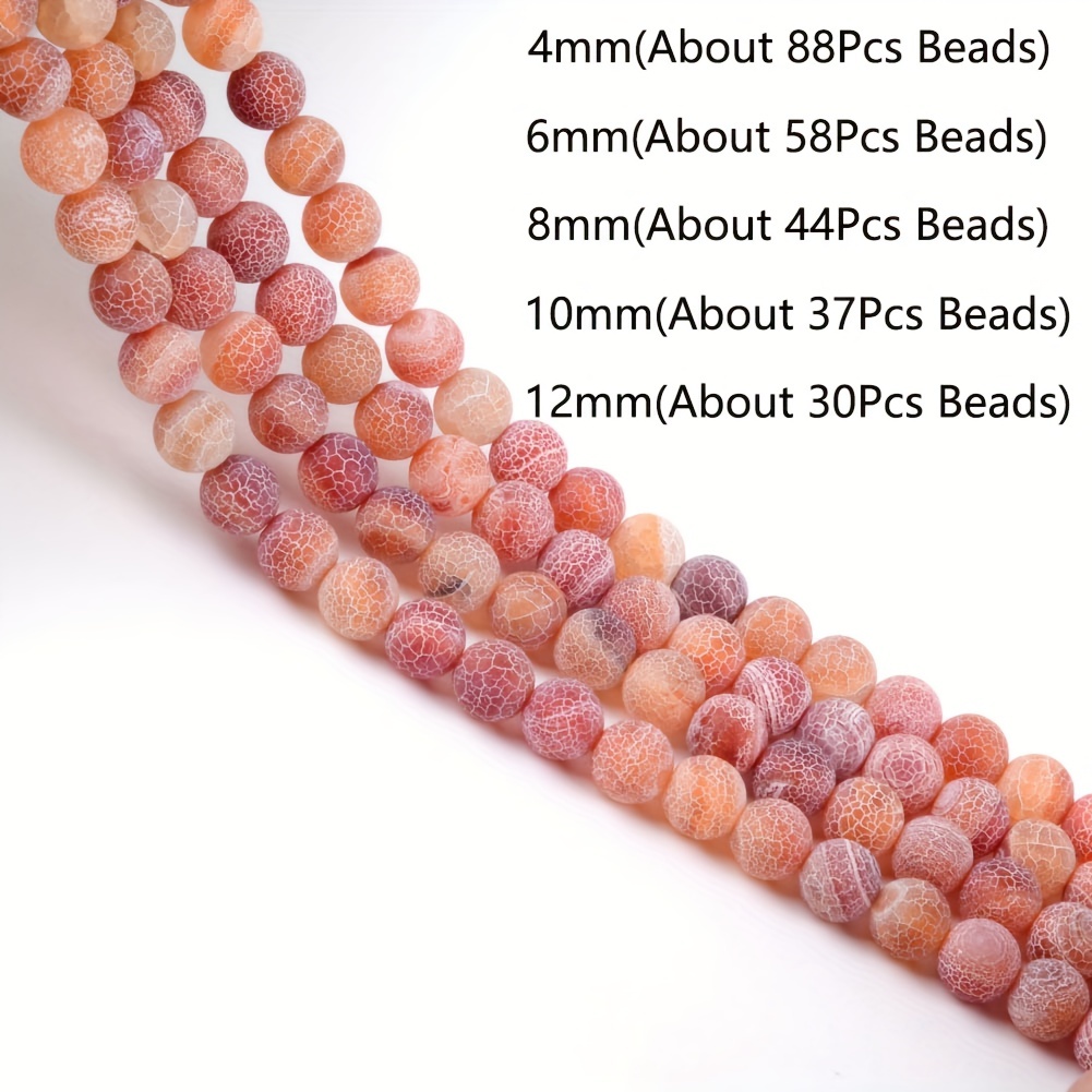 Pink Bead Bracelets for Women and Men Rose Frost Agate Beads