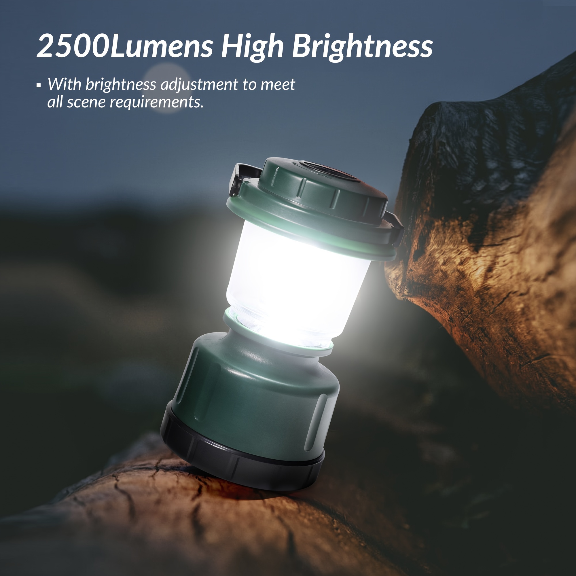  LED Camping Lantern, COB Battery Lantern 4D Batteries Powered  2500LM, Water Resistant Emergency Lantern for Power Outage, Hurricane,  Hiking : Tools & Home Improvement