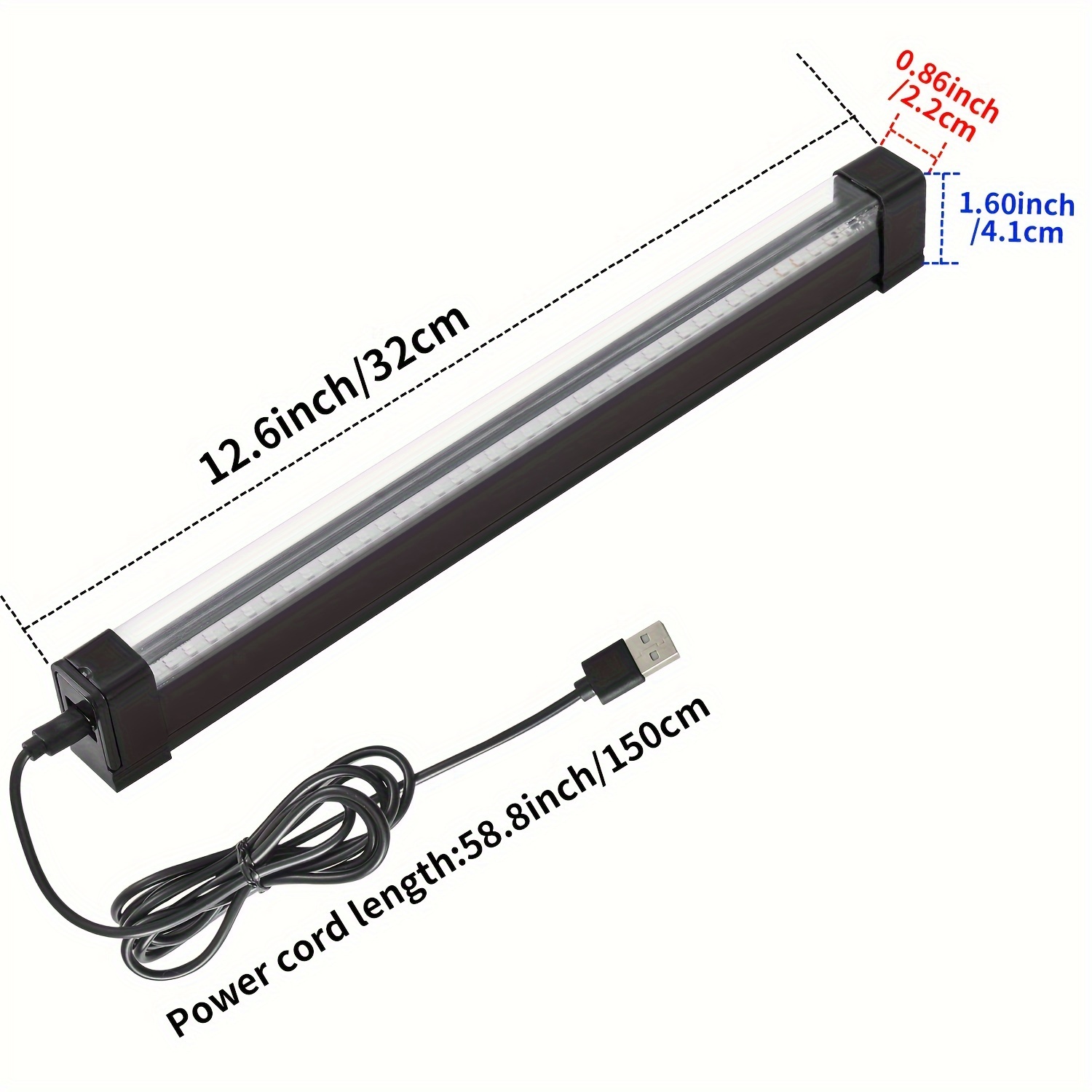 Barra Luce Uv 1 Pezzo 12 5 Pollici / 32 Cm Blacklight A Led - Temu