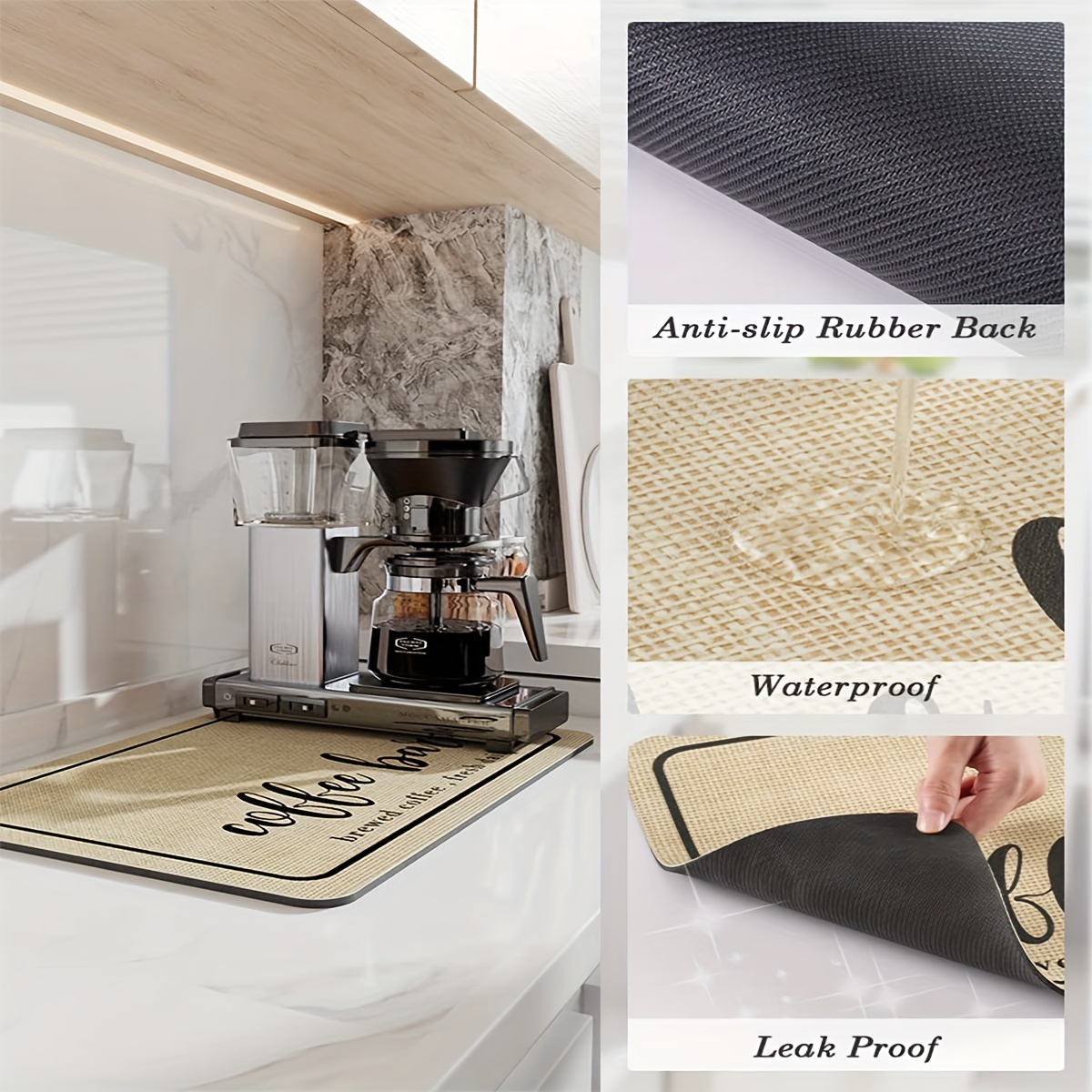 1pc, Multi-Functional PVC Drain Mat - Insulation, Water Control, and Filter  Pad for Kitchen Supplies