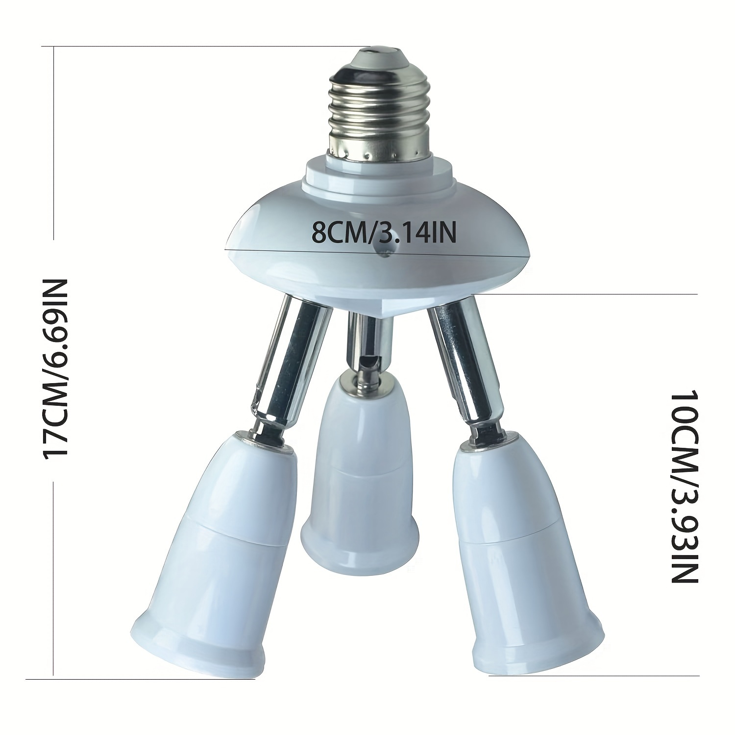 1 E27 To E27 Led Bulb Lamp Holder E27 Base Socket Splitter - Temu