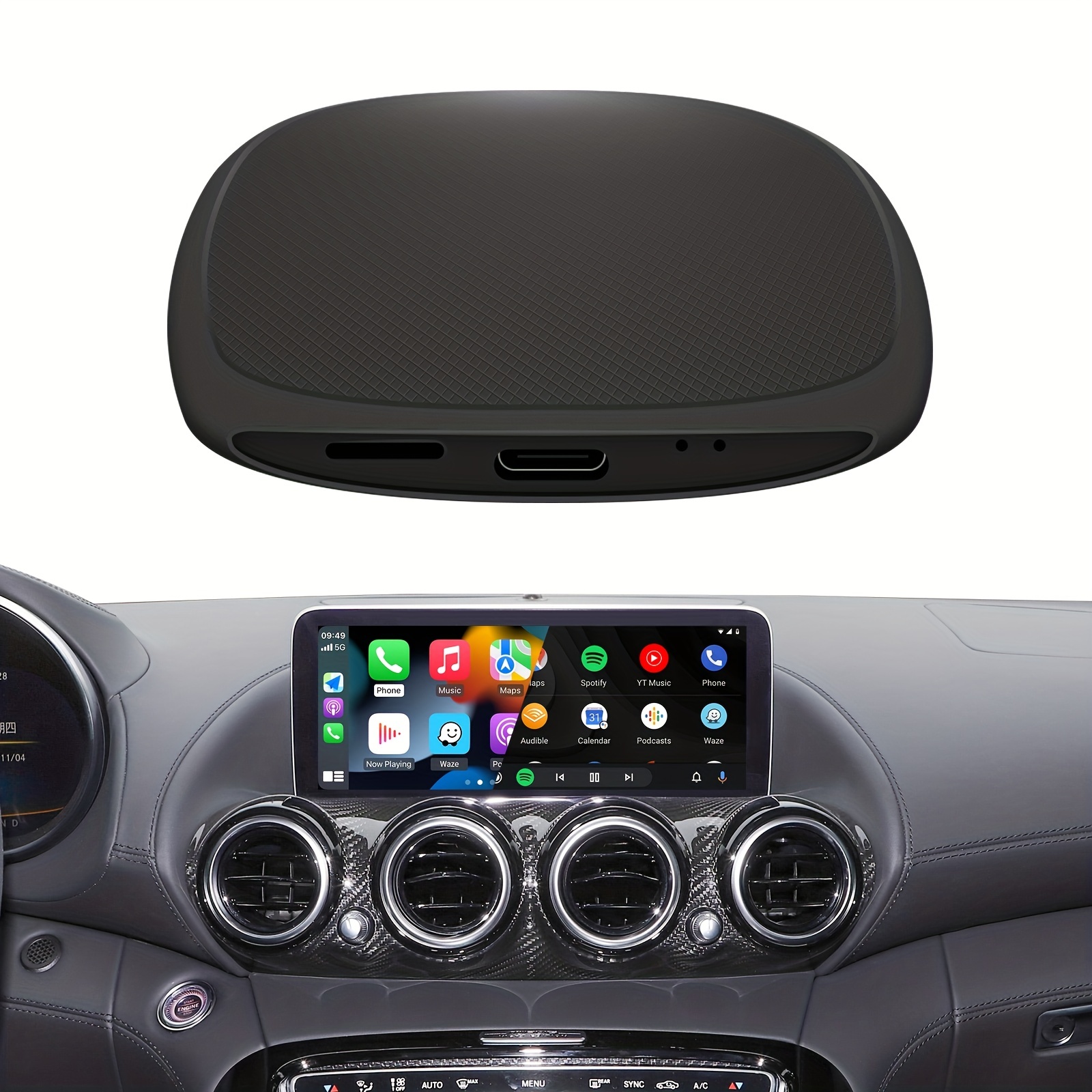 Mini Carplay Ai Box Android 11 Tv Box Wireless Carplay Android Auto Qcm  6125 Lte Wifi Method Play Store Streaming Box For Car - Temu