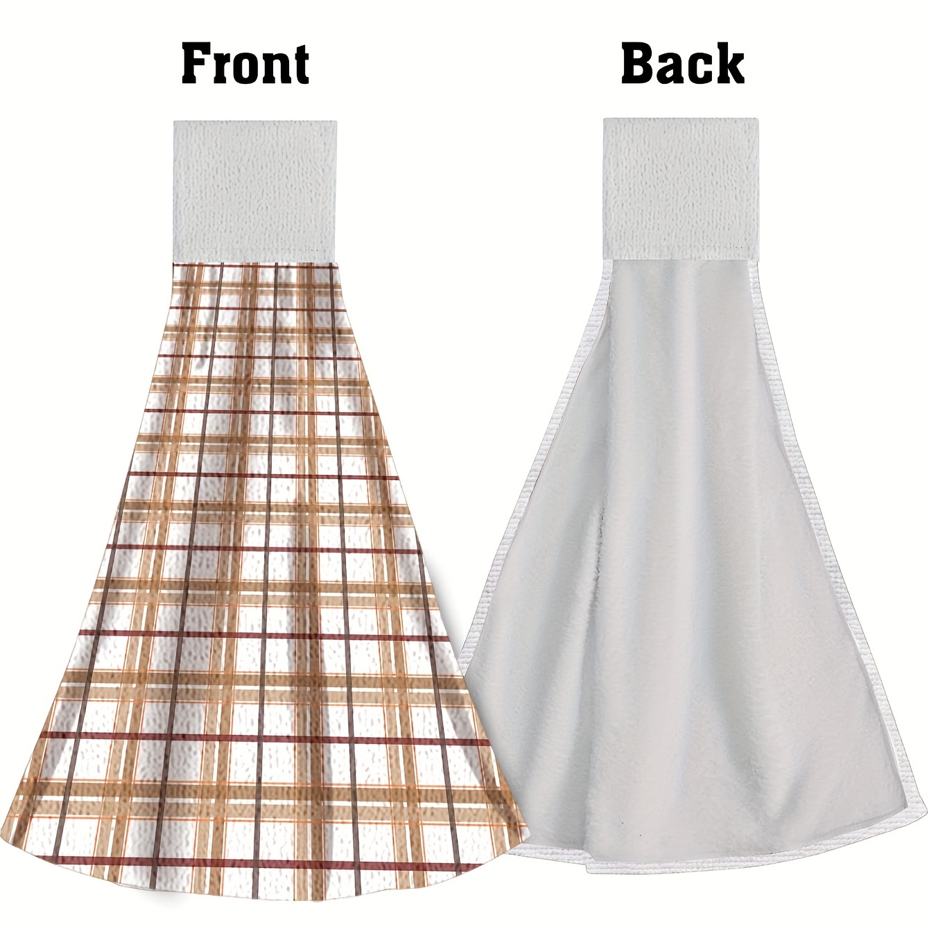 Plaid Pattern Fingertip Towels, Hanging Towel For Wiping Hands