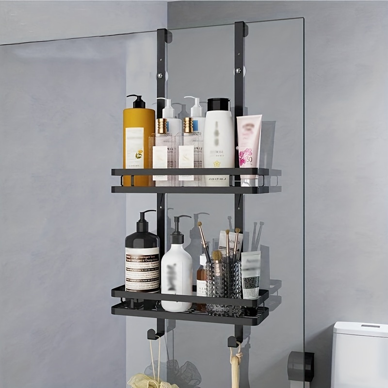 Mensola del bagno porta Shampoo doccia portaoggetti in alluminio grigio  cestino cosmetico da parete Organizer autoadesivo accessorio per la casa -  AliExpress