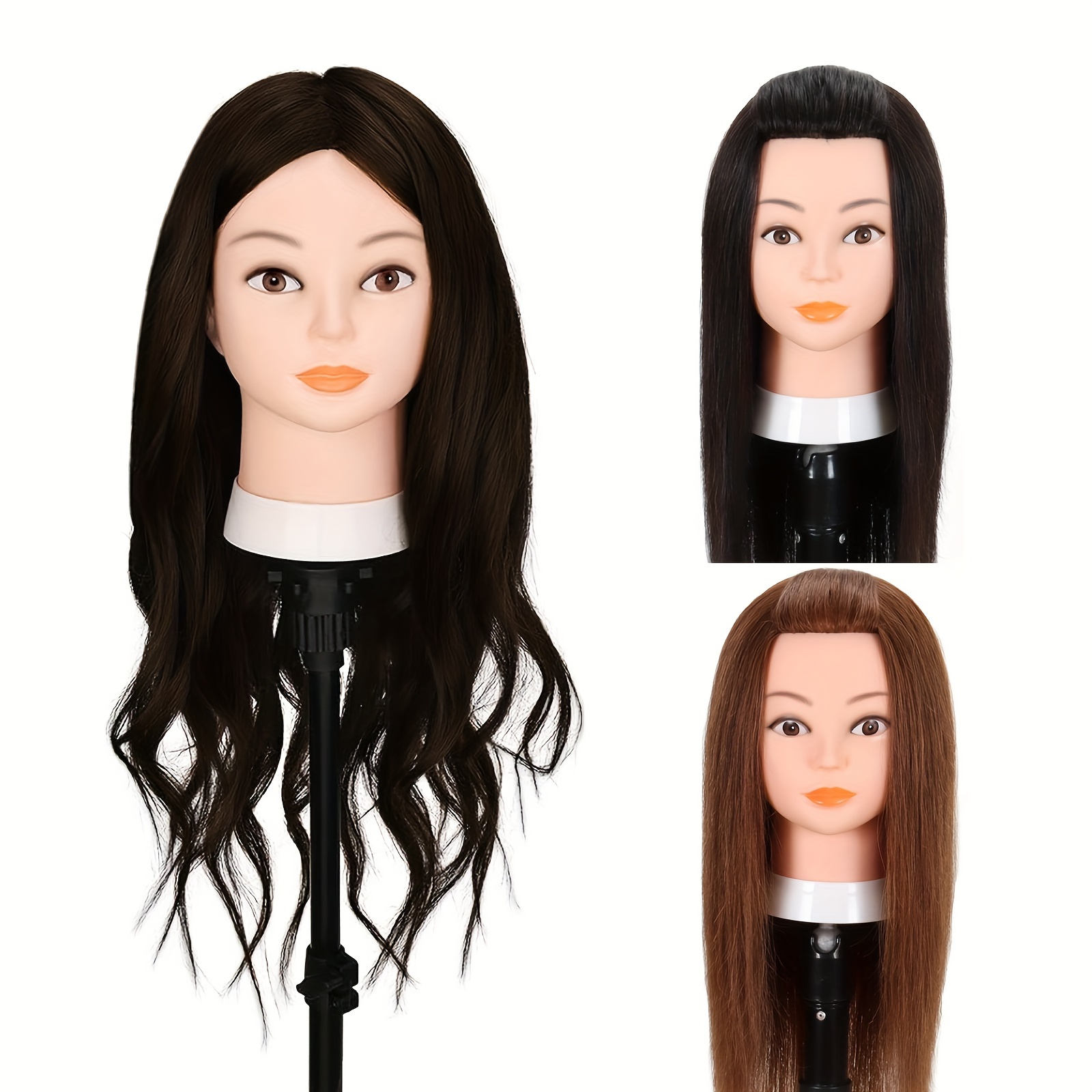 Hairdressing Training Styling Practice Mannequin Head With - Temu