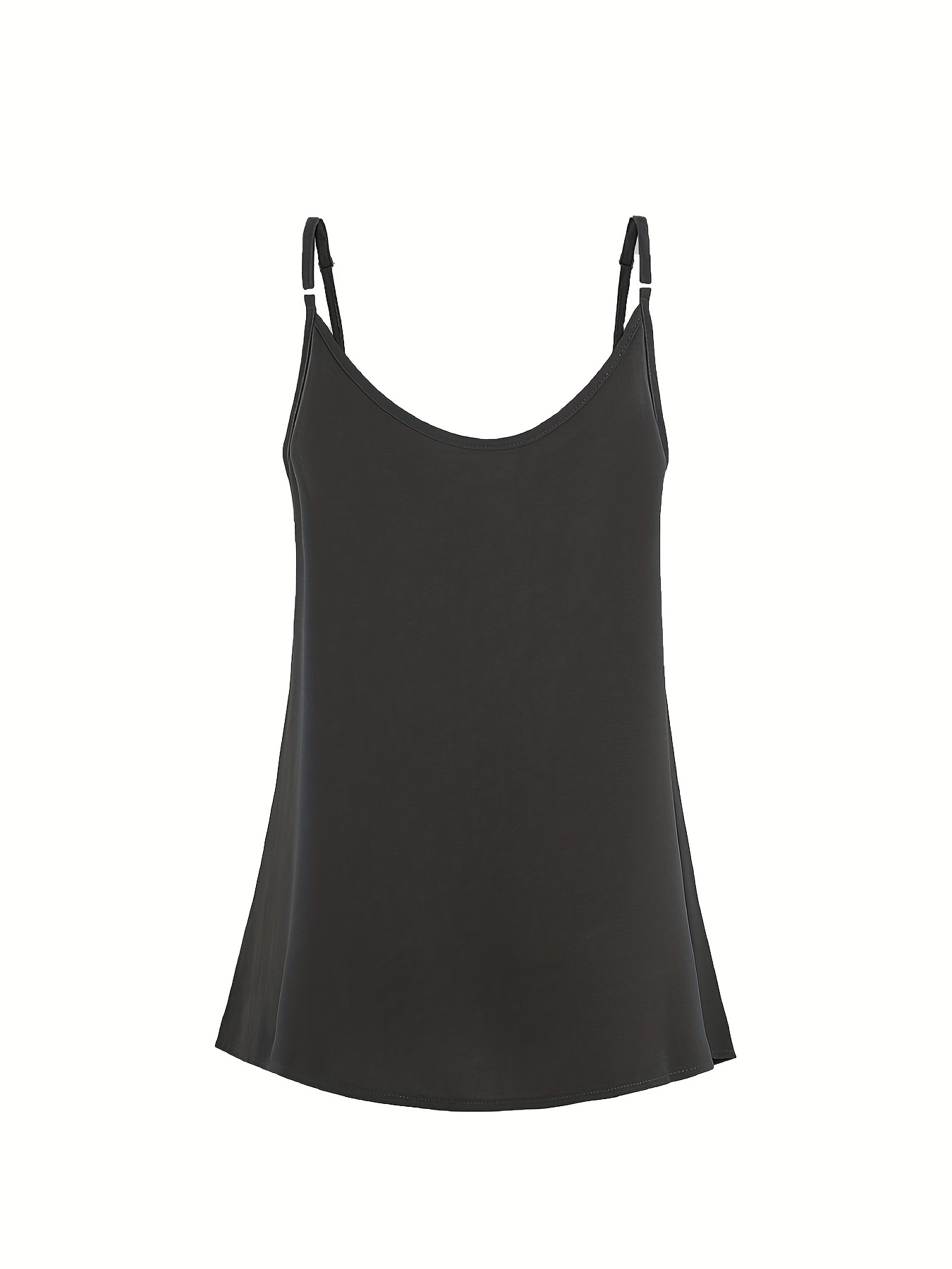 V Neck Cami Top Button Sleeveless Strap Summer Casual Women's Clothing
