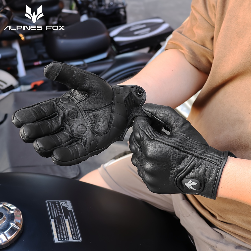  HWK – Guantes de cuero para motocicleta para hombre, motocross,  motocicleta, táctica, motociclista, para conducir, carreras : Automotriz