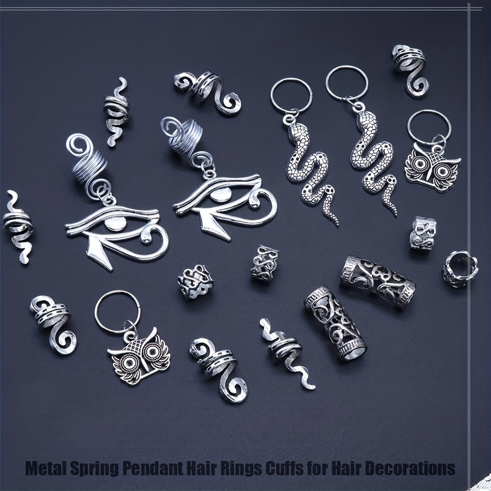 Metal Braiding Hair Rings Hair Jewelry for Braid Hair Clips Pendant  Accessories