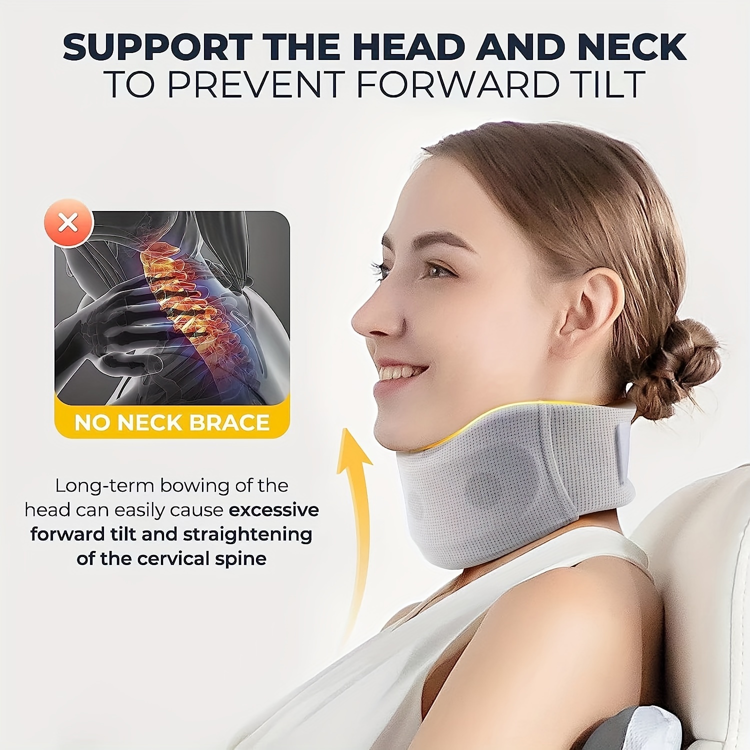 Neck Support Soft Foam Neck Brace Neck Pain Foam Filled - Temu