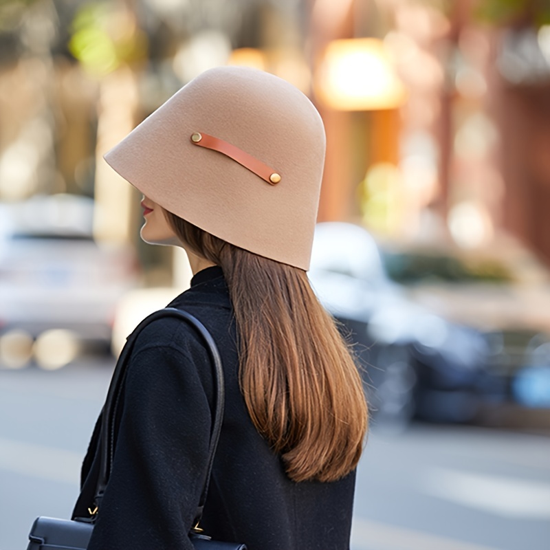 Winter Bucket Hats For Women Autumn Caring Fisherman Hat Elegant Ladies PU Leather  Caps Fashion Sun Hat Simplicity Casual Cap