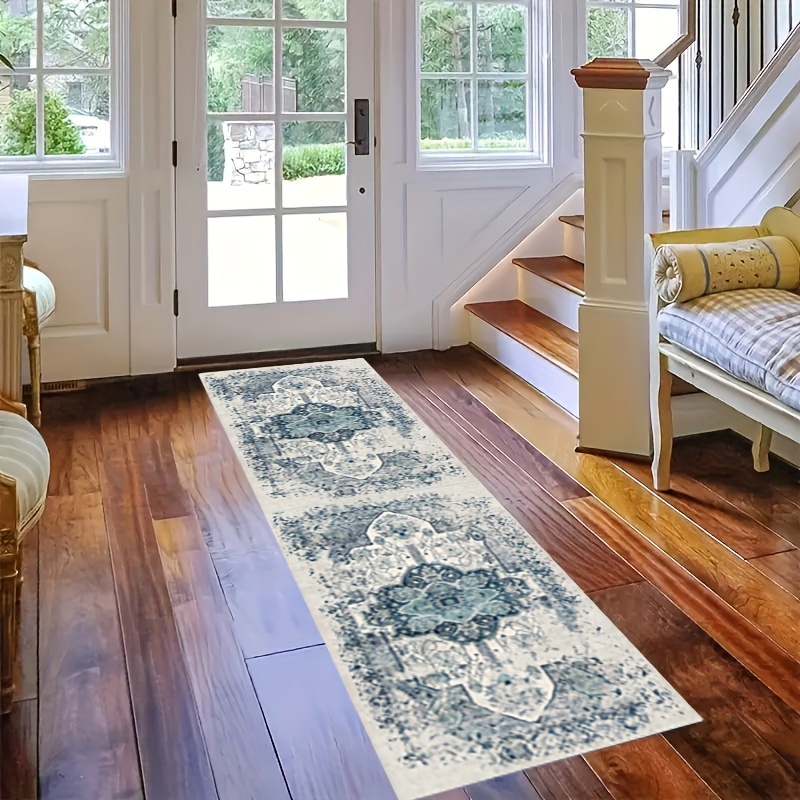 Chic Distressed Runner Rug Chic Art Design Carpet Ornate - Temu