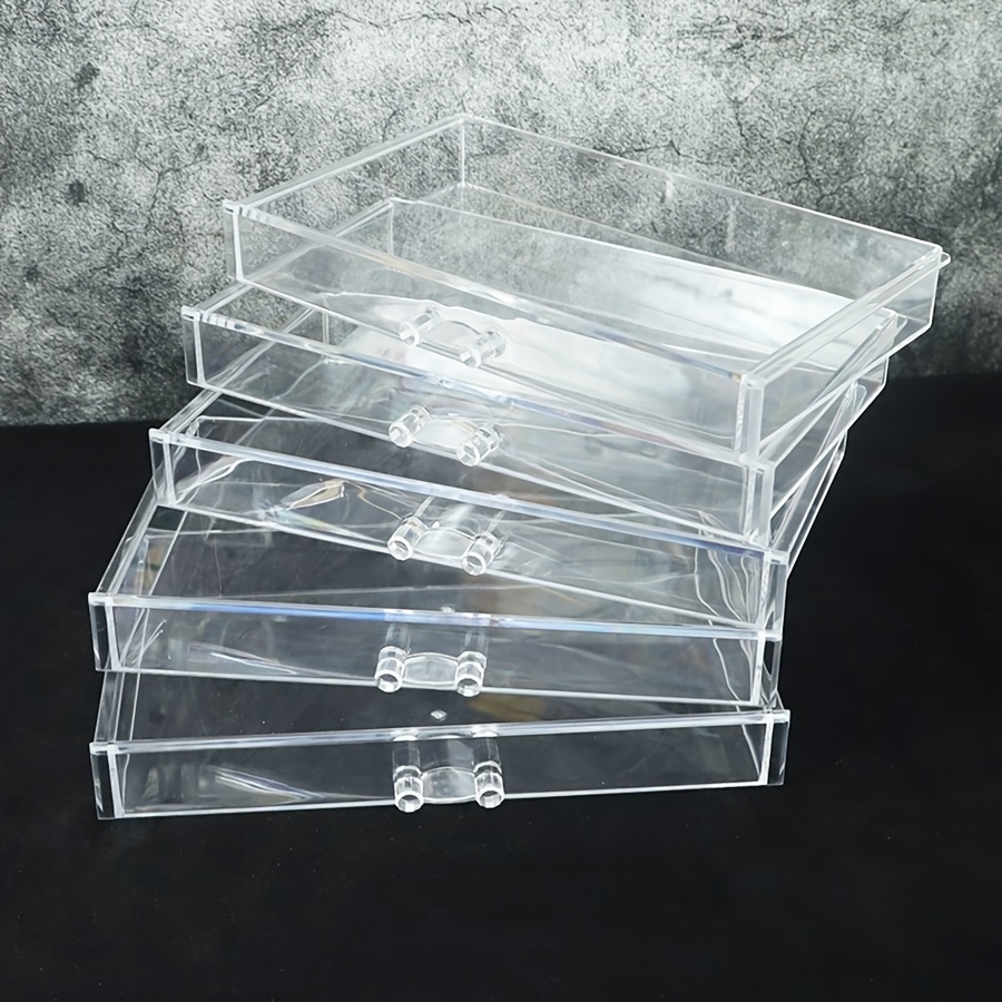 

1pc Five-layer Jewelry Storage Box, Transparent Ps For Stud Earrings, Necklaces, Bangles, Rings Large Capacity Sorting Convenient Types 9.25*5.3*6.69inch