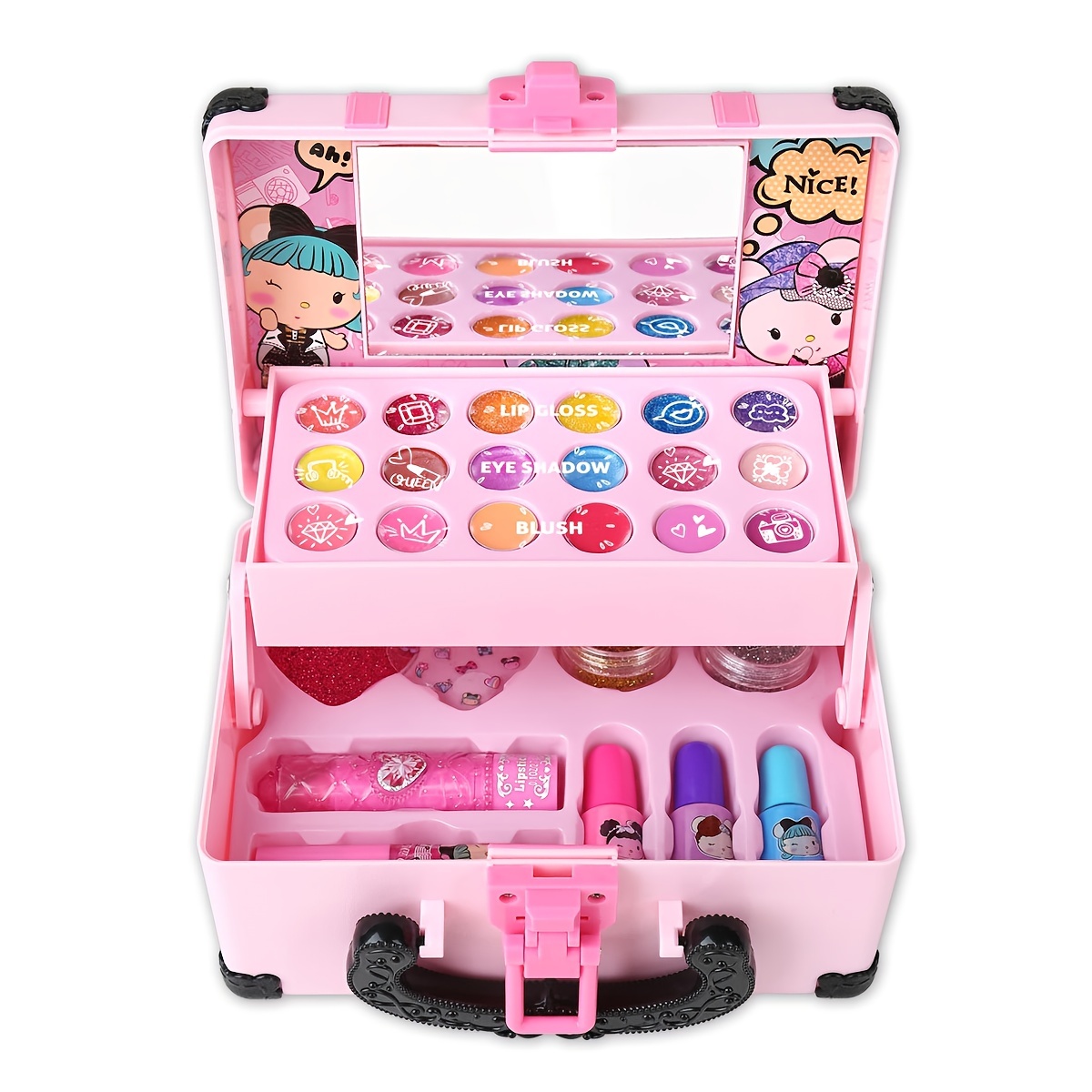 1 Pieza Set Juguetes Maquillaje Niños Bolsa Cosméticos Niñas - Temu