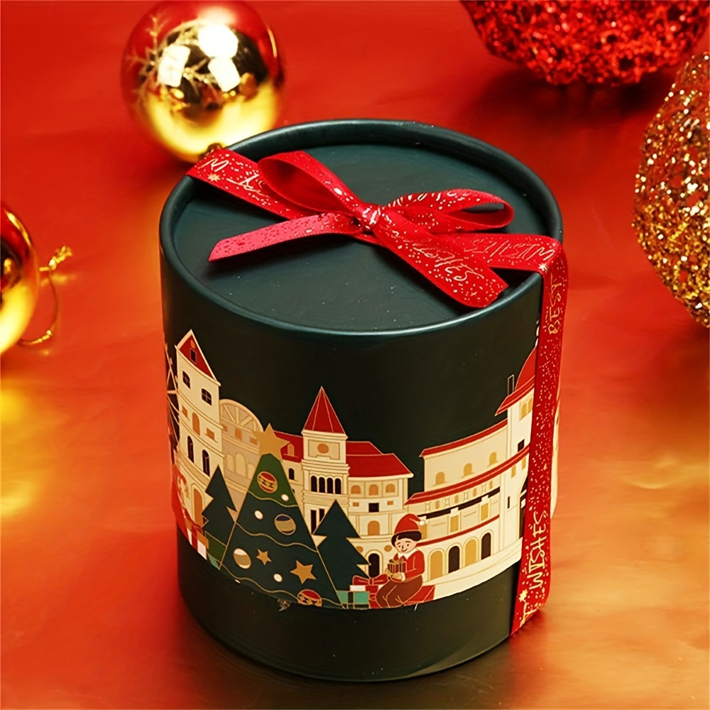 Christmas Candies Storage Box With Handles Round - Temu