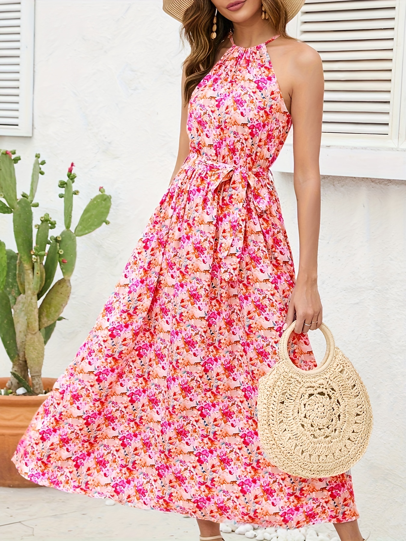 slim fit dress slacks White Halter Marcie Dress main image 0