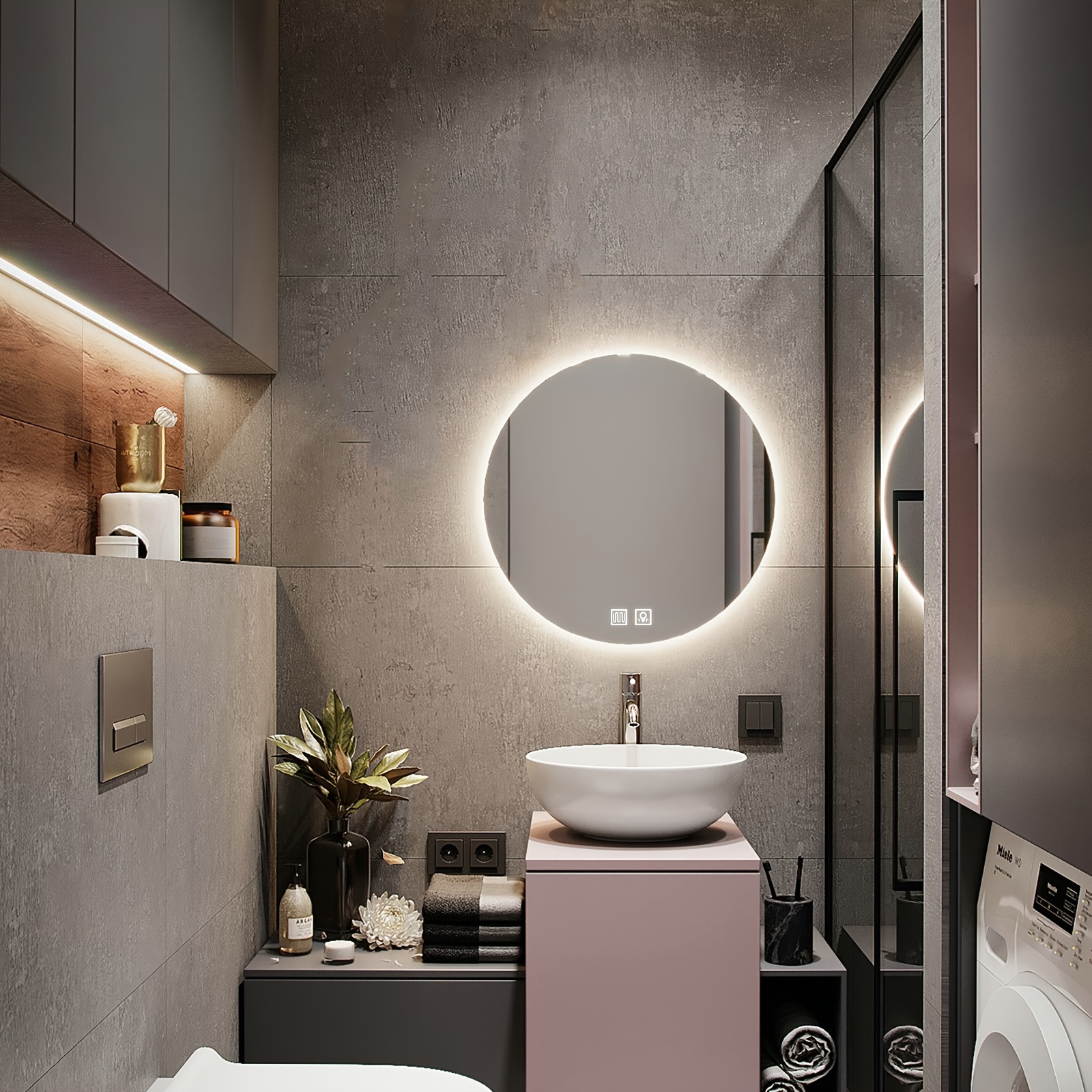 Upgraded Led Bathroom Mirror Ip54 Enhanced Anti fog Mirror - Temu