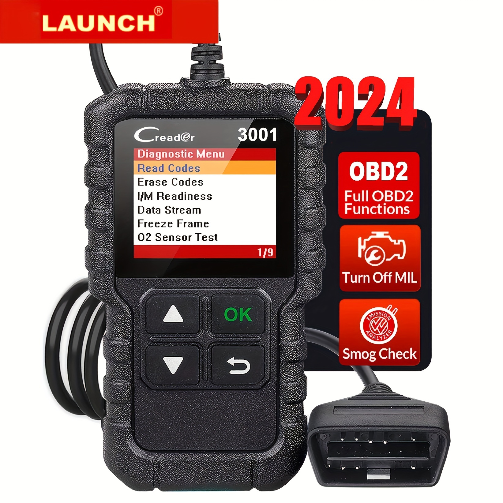 LAUNCH Creader 529 CR529 OBD2 Scanner Engine OBD Code Readers Scan Tools  Automotive Diagnostic Tool Lifetime Free Update