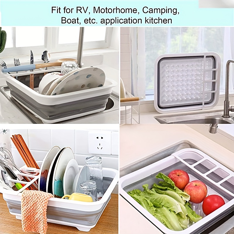 Étendoir pliable Porte-vaisselle Portatif Égouttoir Vaisselle Organisateur  Cuisine Rv Campers Rangement