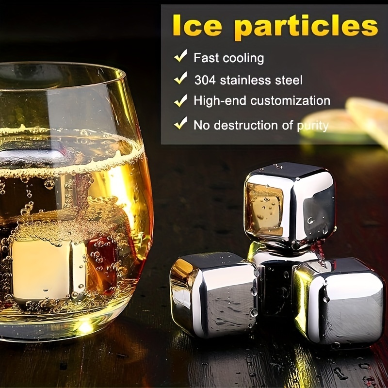 304 Stainless Steel Ice Ball Whiskey Instant Frozen Ice Wine Stone Ice  Cubes Do Not Melt Metal Round Ice Ball Suitable For Wine Table - Temu