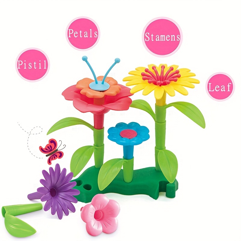 Brinquedos para crianças flor jardim construção brinquedos meninas