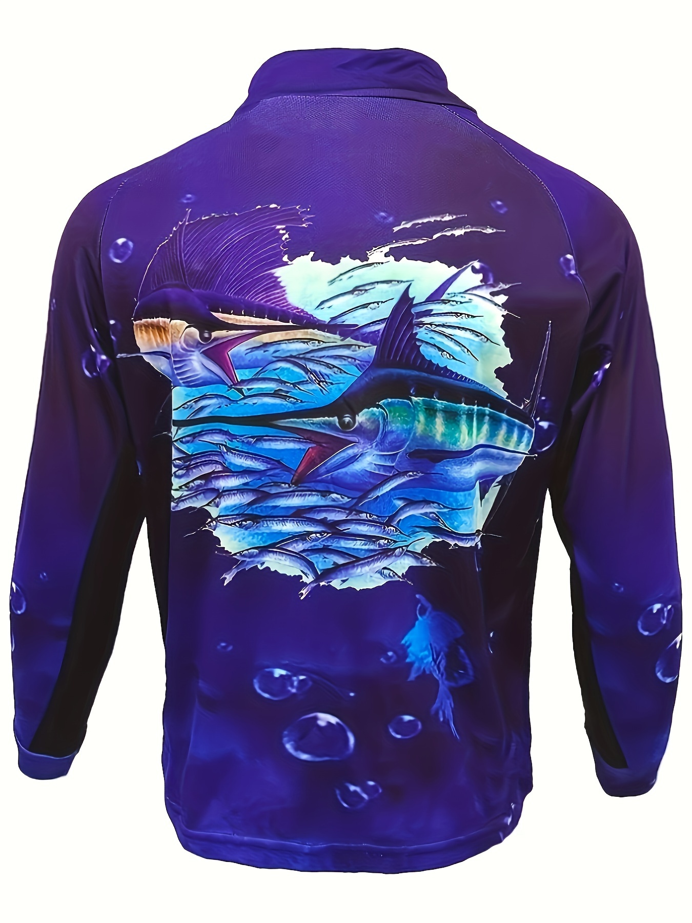 Plus Size Men's Fish Graphic Print Jacket - Temu