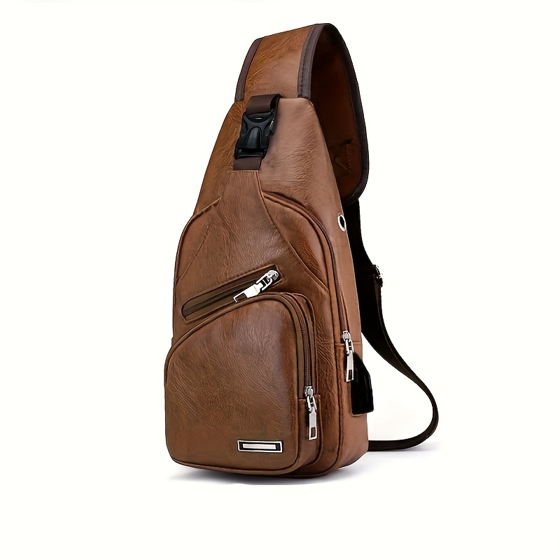 New Men's Chest Bag Crossbody Bag Travel Small Backpack Oblique