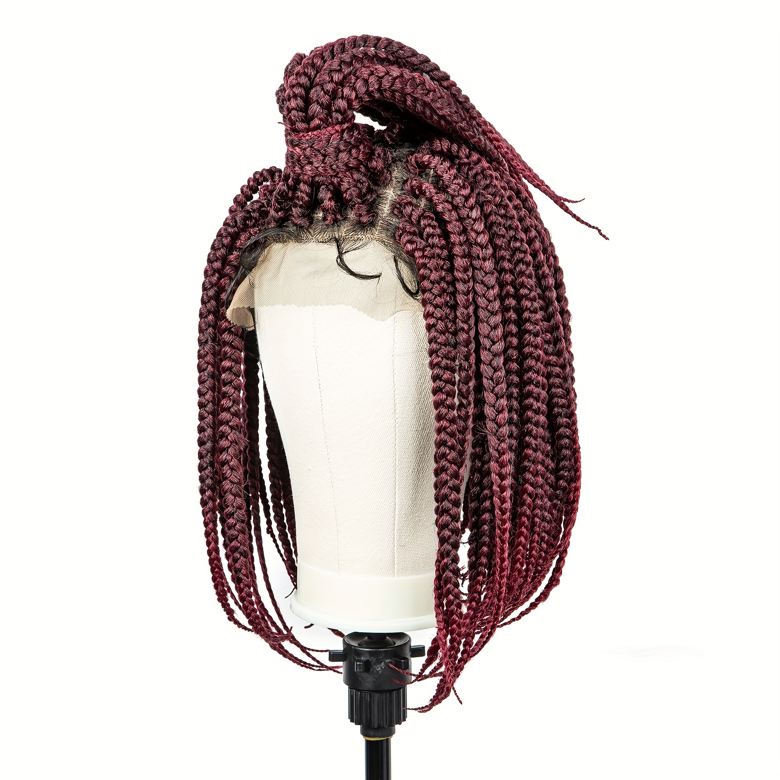 Knotless Box Braids Burgundy Braided Wig, Braided Wigs Store UK, Eminado Braided  Wigs, Braid Wig, Lace frontal, Full lace, Cornrow, Locs, Twists