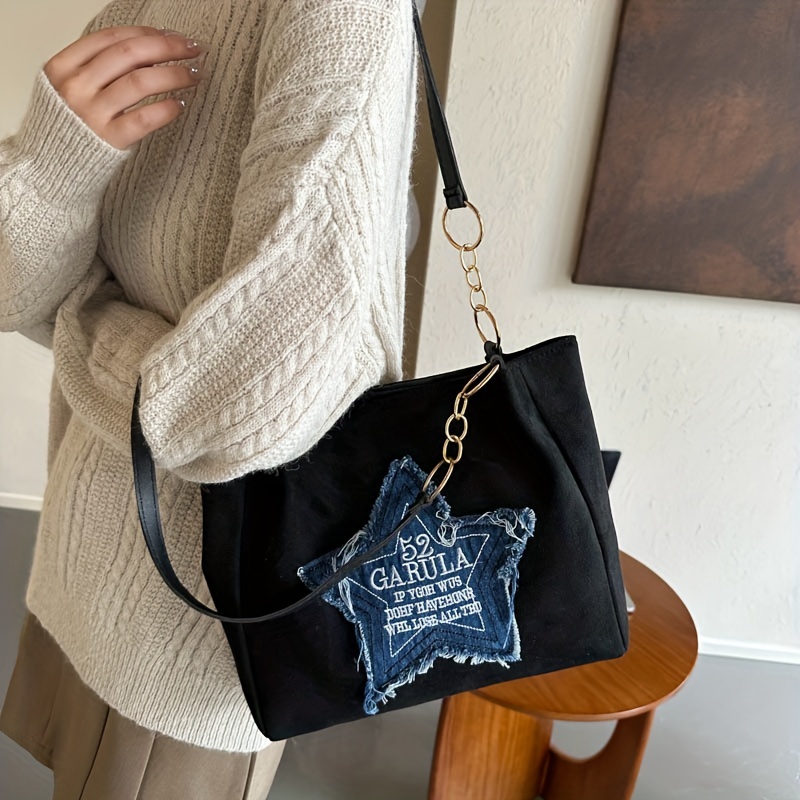 Star Gold Black Tote Bag