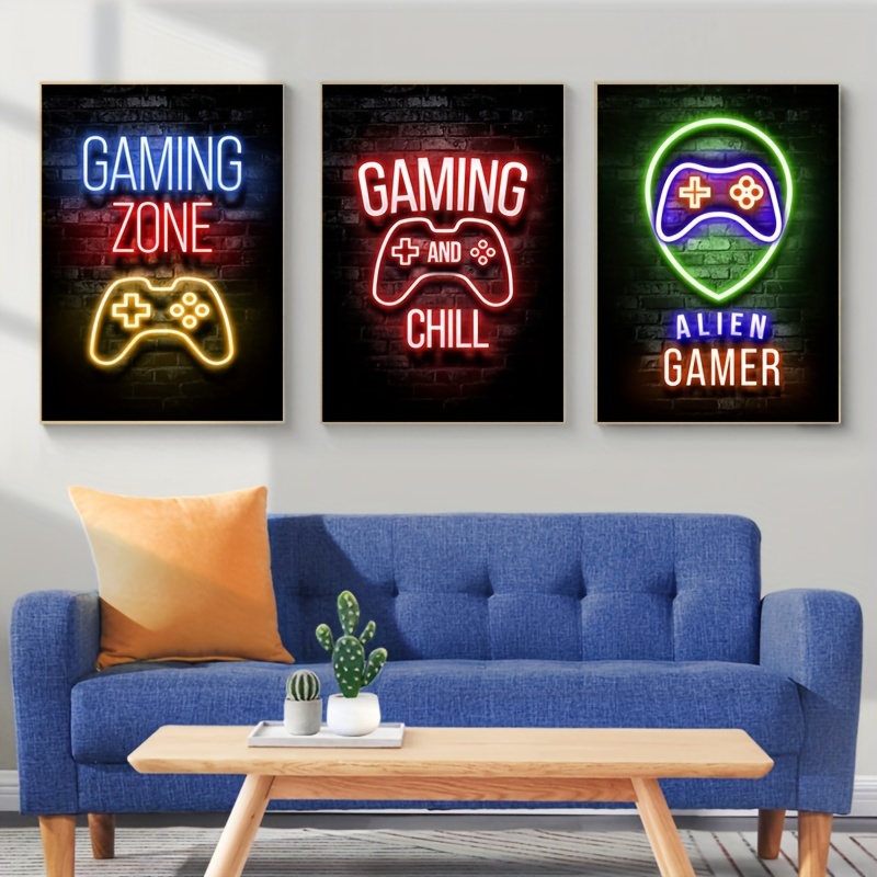 Video Gamer Poster, Kids Game Room Decor