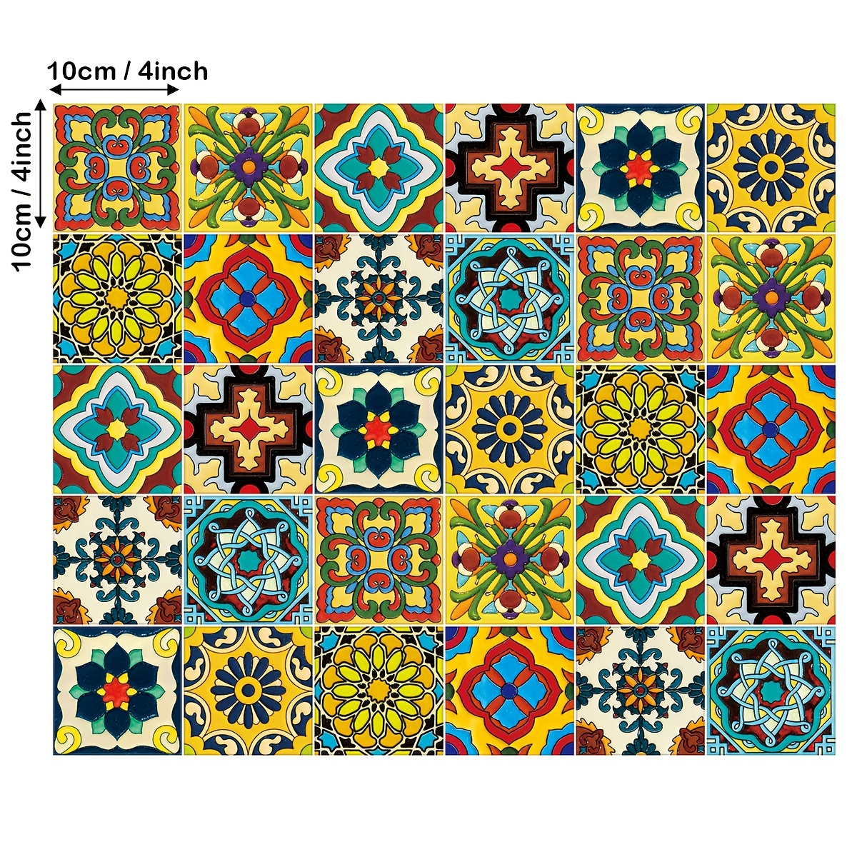 30pcs Of 4x4 Inch Decals Stickers Bathroom Decor Ideas Mixed For Walls Kitchen Decals Bathroom Stair Decals