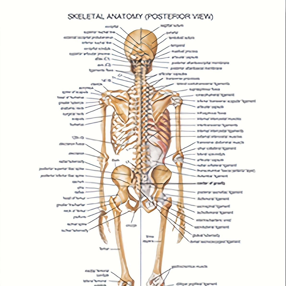Das Skelett des Menschen Mini-Poster Anatomie 34x24 cm
