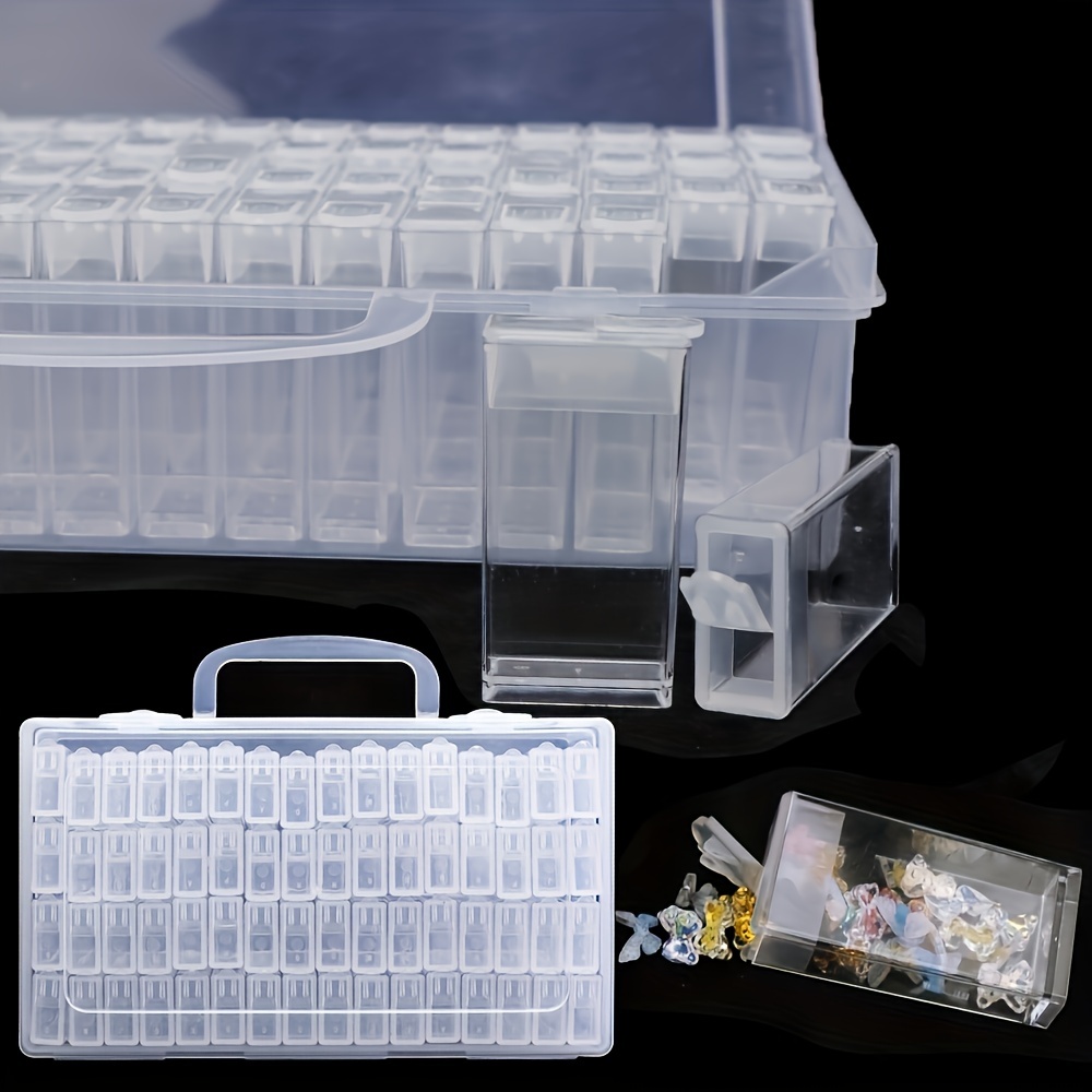 56 Grids Plastic Jewelry storage box storage Detachable transparent Pill  box of Diamond Painting Accessories for DIY Craft