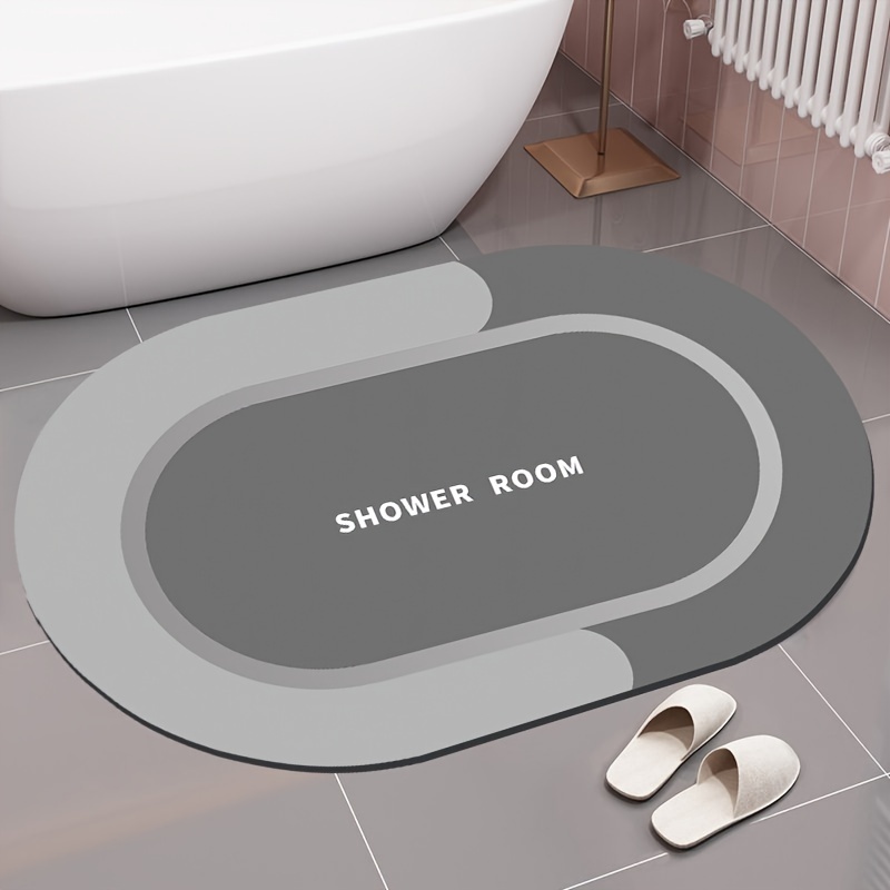 1pc Super Absorbent Bathroom Mat Quick Dry Bathroom Floor Mat For Bathroom Floor Bathtub Shower Door Mat Non Slip Soft Wrinkle Free Bathroom Rug
