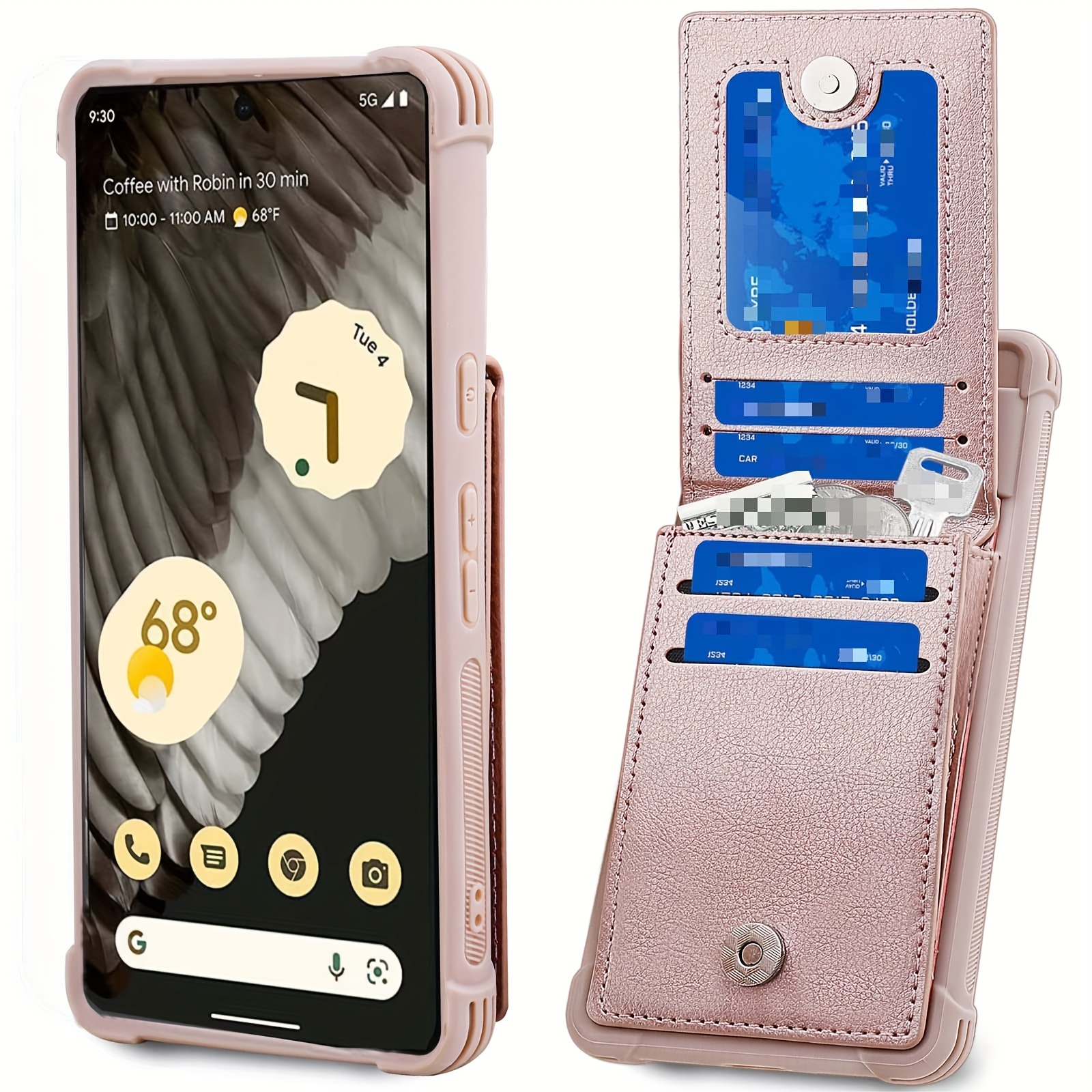 Funda Soporte Bolsa Ranura Tarjeta Google Pixel 7a 5g Funda - Temu