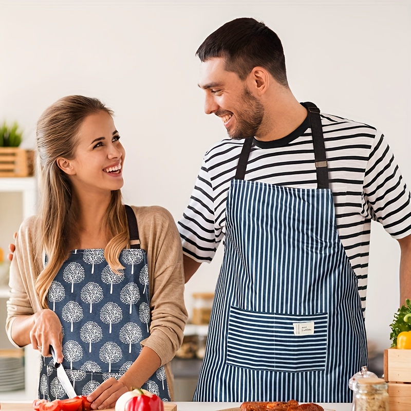 Adjustable Unisex Polyester Apron Solid Chef Waiter BBQ Apron with Pocket