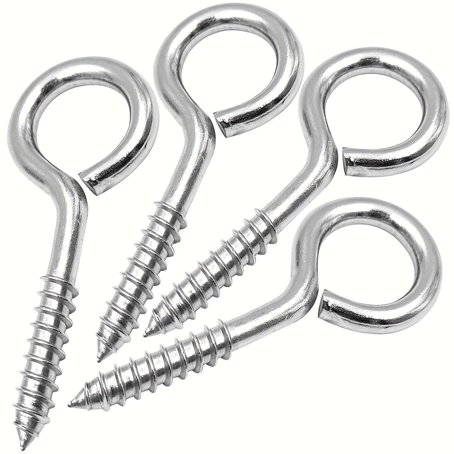 100pcs 0.67 Inches Stainless Steel Eye Screws, Heavy Duty Screw, Eye Hooks  Screw Eye Bolts Eye Hooks Screw