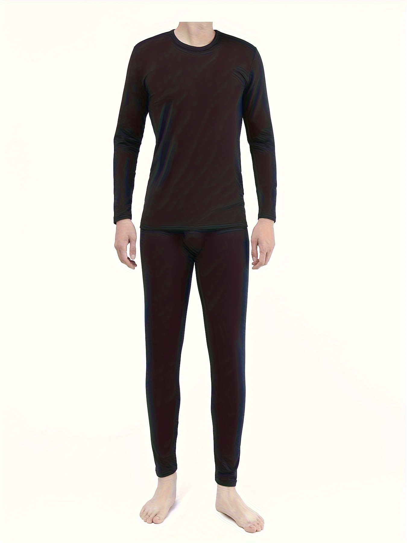  Thermal Underwear For Men Fleece Lined Long Johns Thermals  Top And Bottom Set Base Layer For Cold Weather Grey L