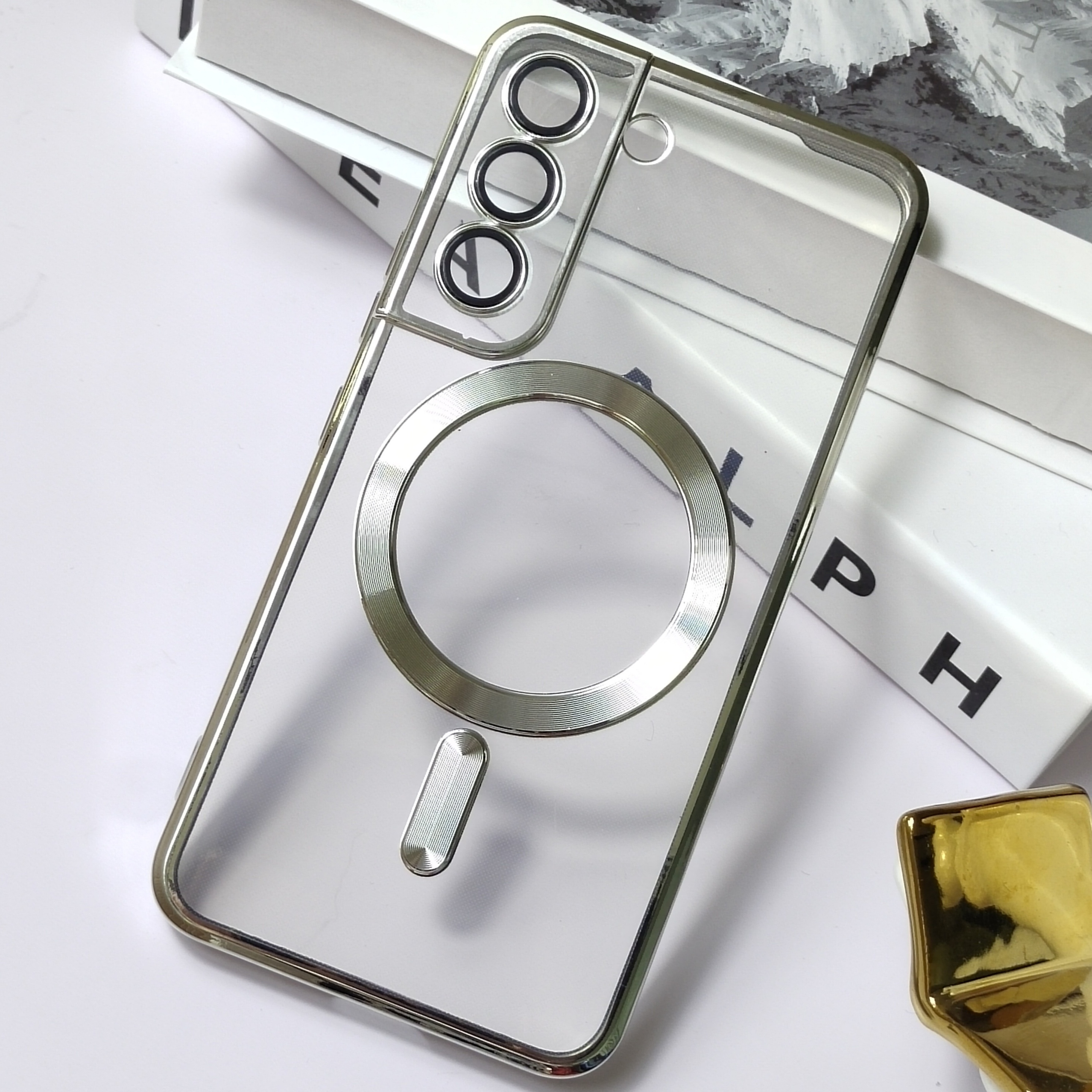 Spevert Funda magnética transparente para iPhone 13 Pro Max con
