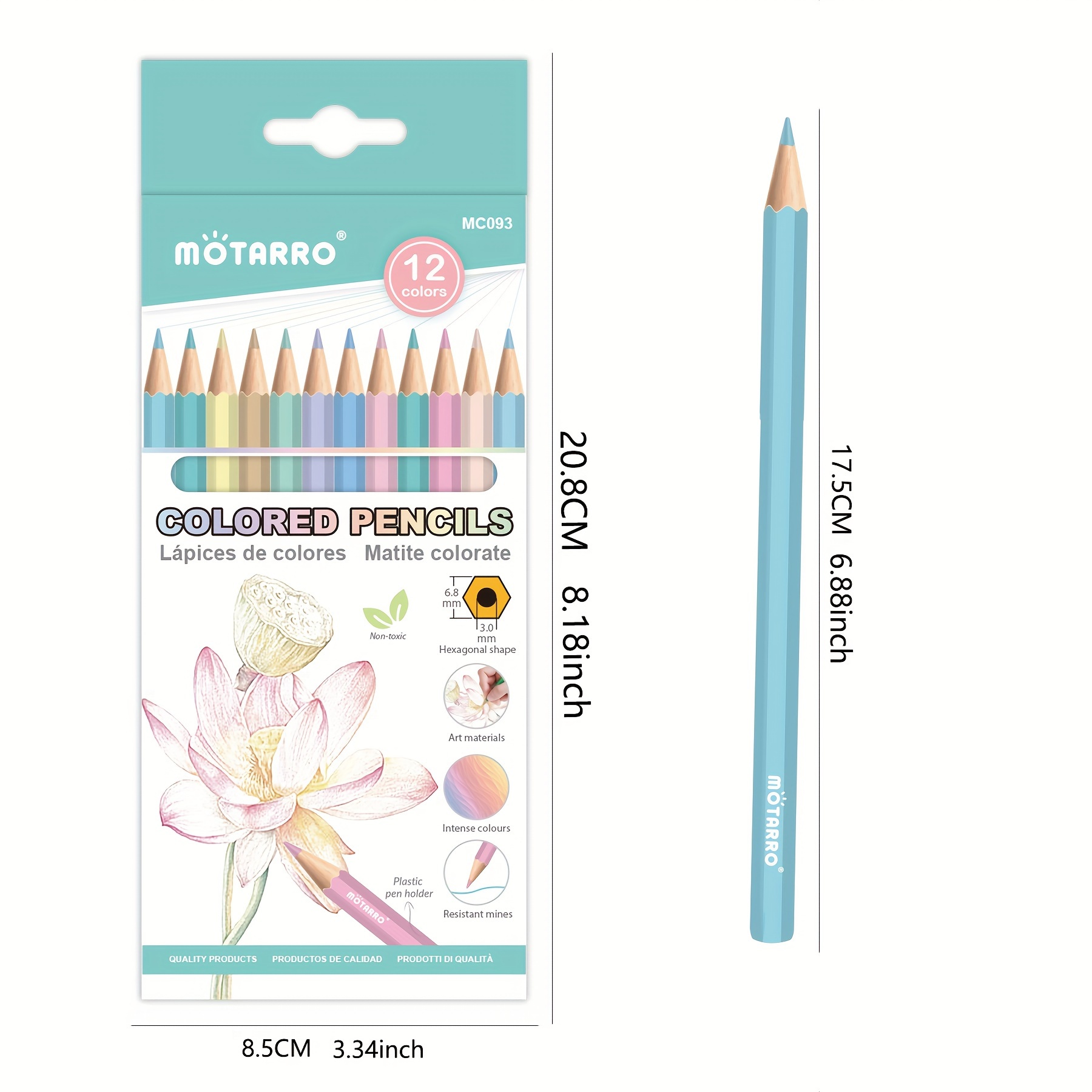 30 Packs Pastel Colored Pencils Macaron Colored Pencils Oil Pastel