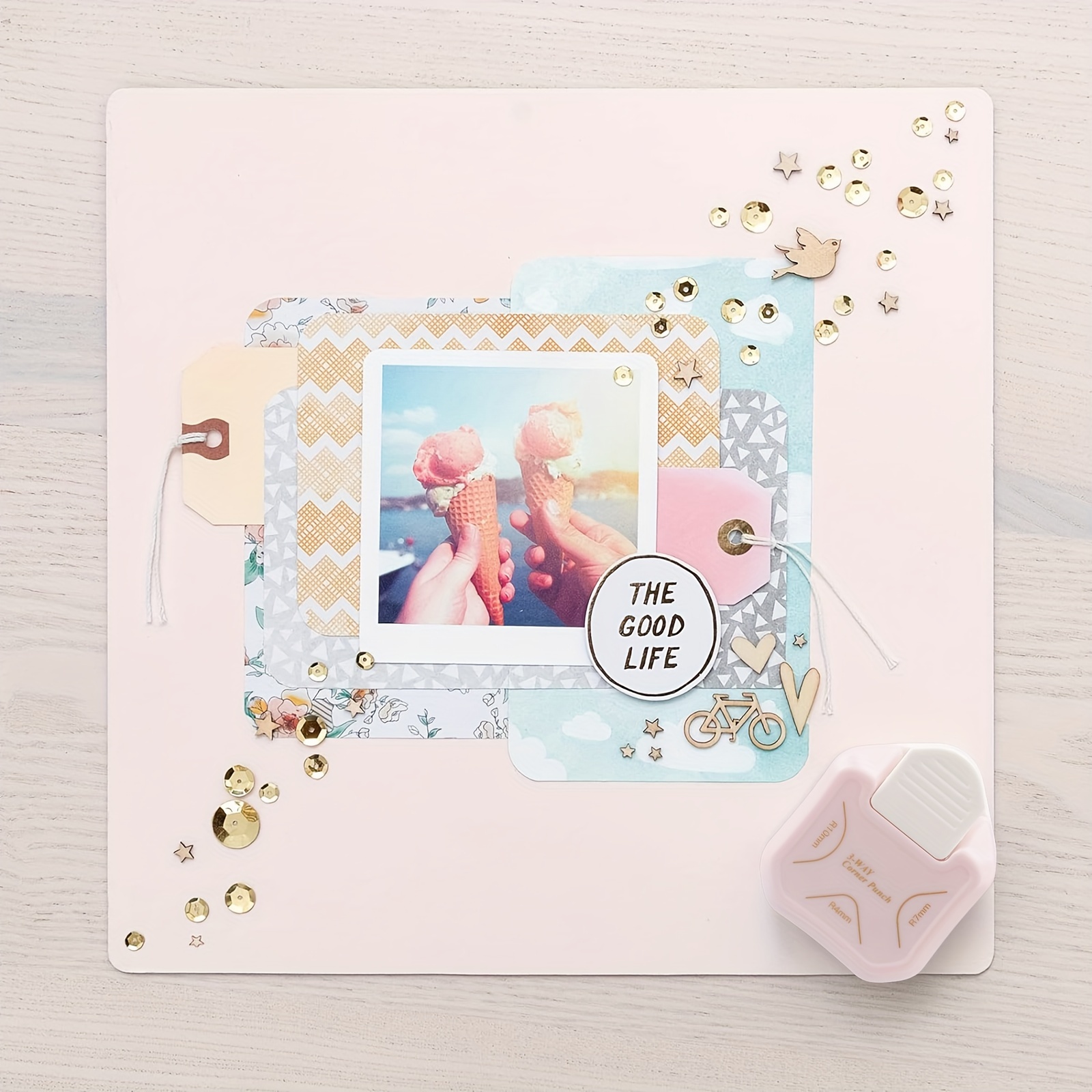 Corner Rounder Punches, 3 in 1 Corner Cutter Corner Punches for Paper Crafts, DIY Projects, Scrapbooking, Photocards, Business Card Making