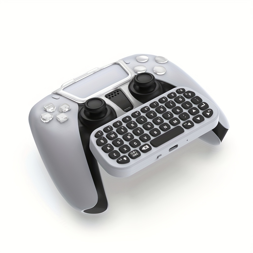 Handle Wireless Keyboard For PS5, External Keyboard With Clip For PS5,  Chattable Voice Keyboard