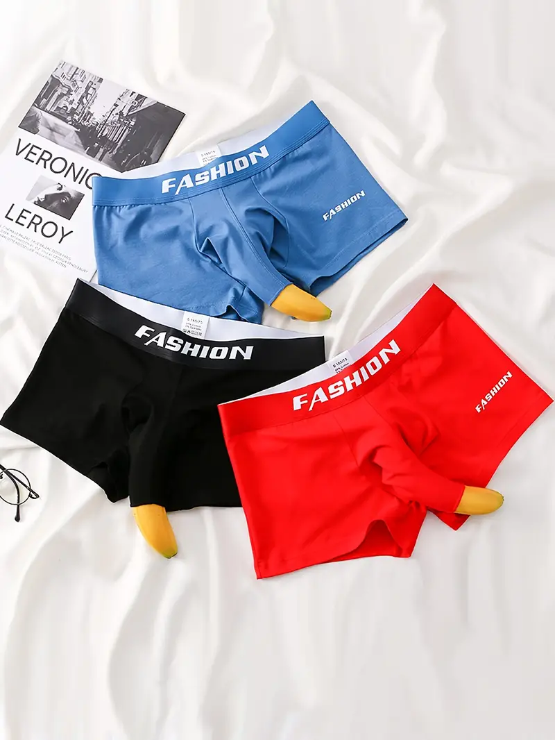 Men Breathable Underwear Boys Boxer Briefs Cotton Shorts Bulge Pouch  Underpant