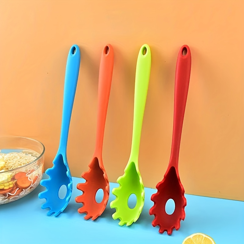 Cucharón de cocina Cucharón de silicona para pasta Tenedor de cocina  Cuchara Servidor de pasta Servidor de pasta Cuchara Colador de espaguetis